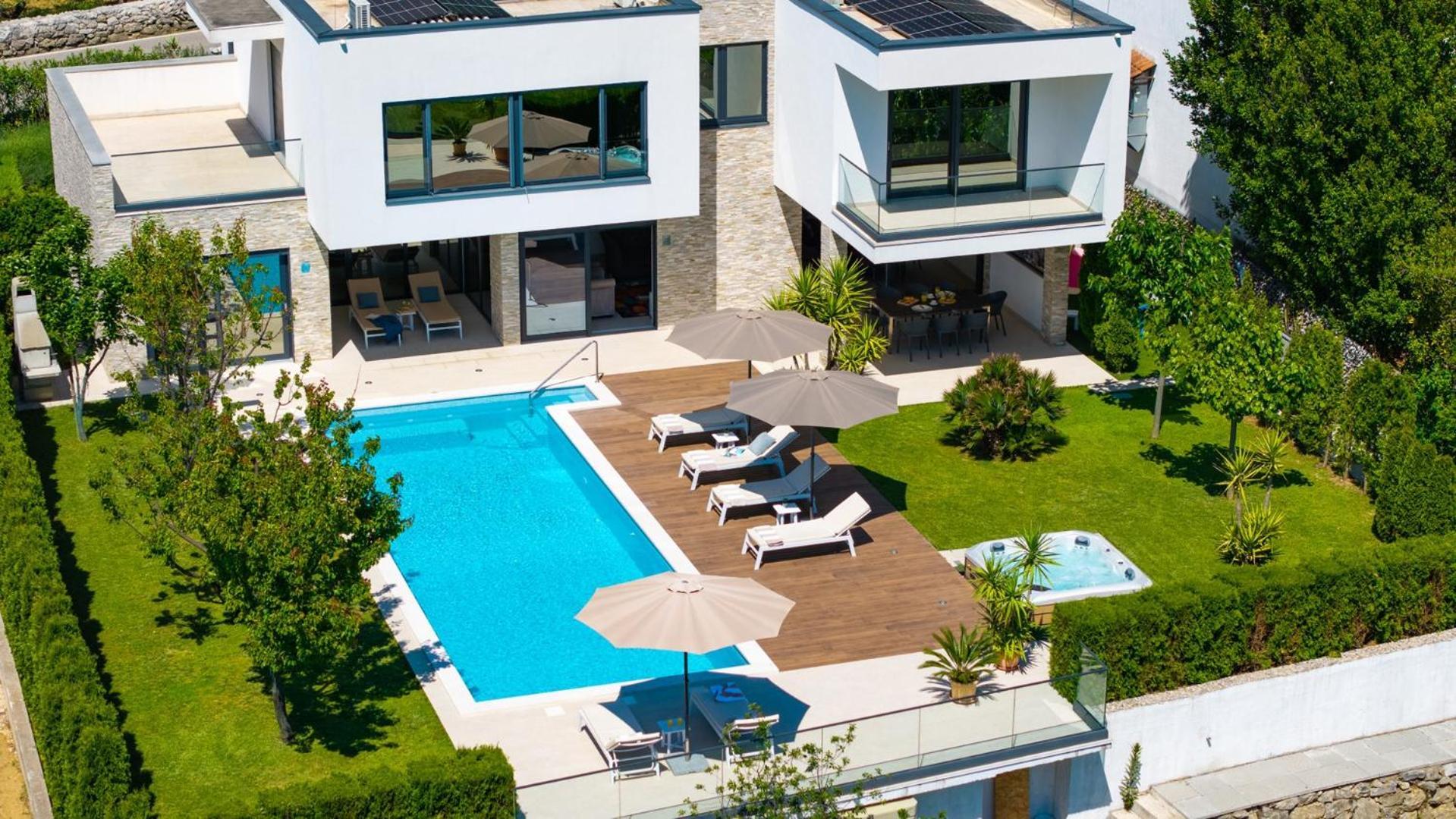 Villa Agava With Heated Pool, Jacuzzi, Sauna, Gym, 4 En-Suite Bedrooms Gata Eksteriør billede